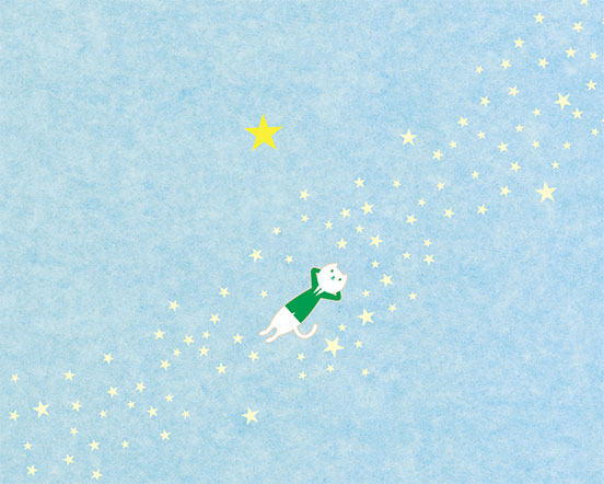 星空のうえに寝転ぶ りそにゃ の壁紙